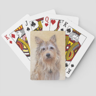 Berger Picard Painting - Cute Original Dog Art Playing Cards