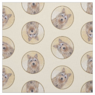 Berger Picard Shepherd Dark Fawn Painting Dog Art Fabric