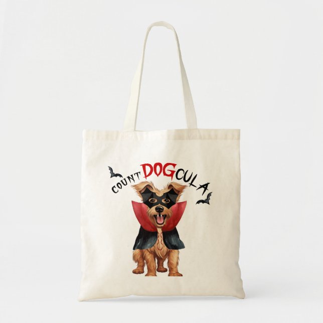 Berger Picard Vampire Dog Trick or Treat Tote Bag (Front)
