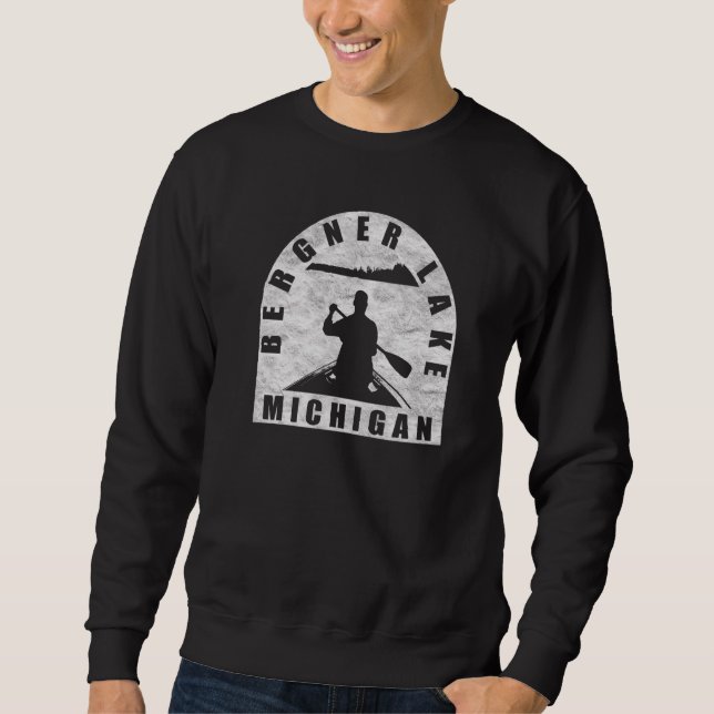 Bergner Lake Canoeing Michigan Sweatshirt (Front)