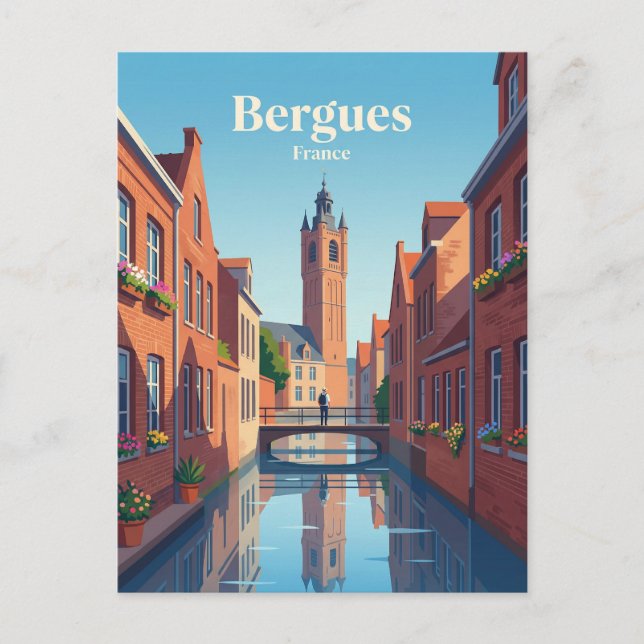 Bergues France Postcard (Front)
