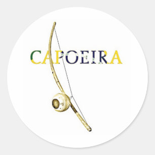 Berimbau Capoeira Classic Round Sticker