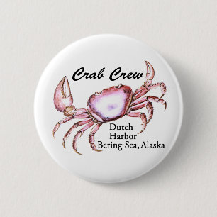 Bering Sea Alaska Crab Fishing 6 Cm Round Badge