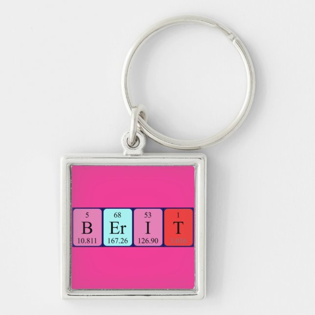 Berit periodic table name keyring (Front)