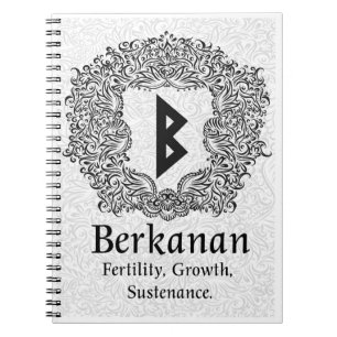 Berkanan Rune /Fertility / White Version Notebook