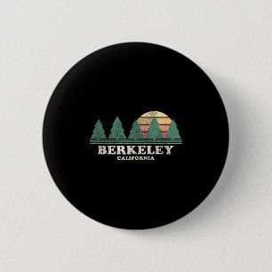 Berkeley Ca Vintage Throwback Tee Retro 70s Design 6 Cm Round Badge