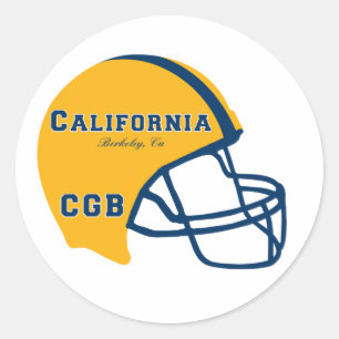 Berkeley California CA Football Helmet Logo Classic Round Sticker