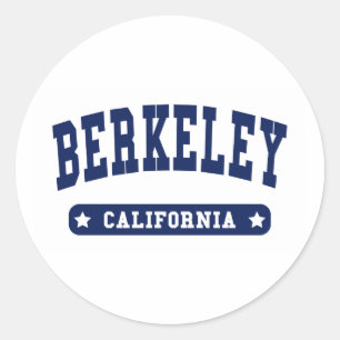 Berkeley California College Style t shirts Classic Round Sticker