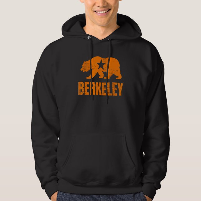 Berkeley California Republic Bear Distressed Vinta Hoodie (Front)
