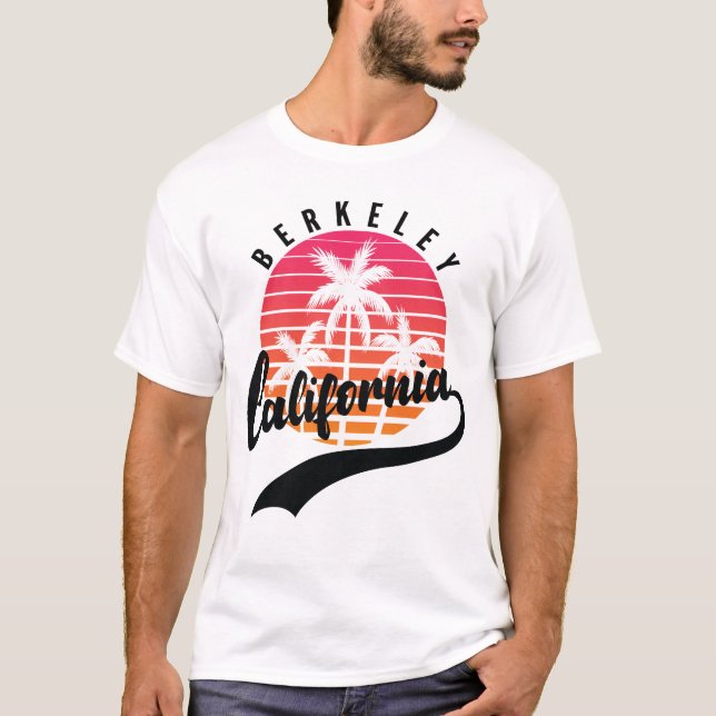 Berkeley, California Retro Sunset Men's T-Shirt (Front)