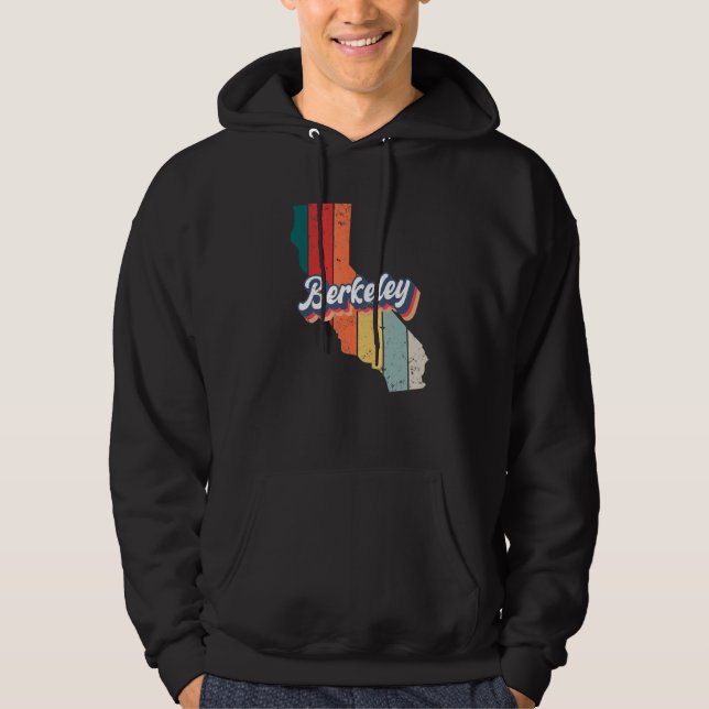Berkeley City Retro Vintage Hometown California Hoodie (Front)
