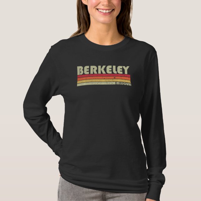 Berkeley Mo Missouri Funny City Home Root  Retro 7 T-Shirt (Front)