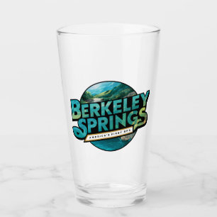 Berkeley Springs Illustration Travel Logo Glass