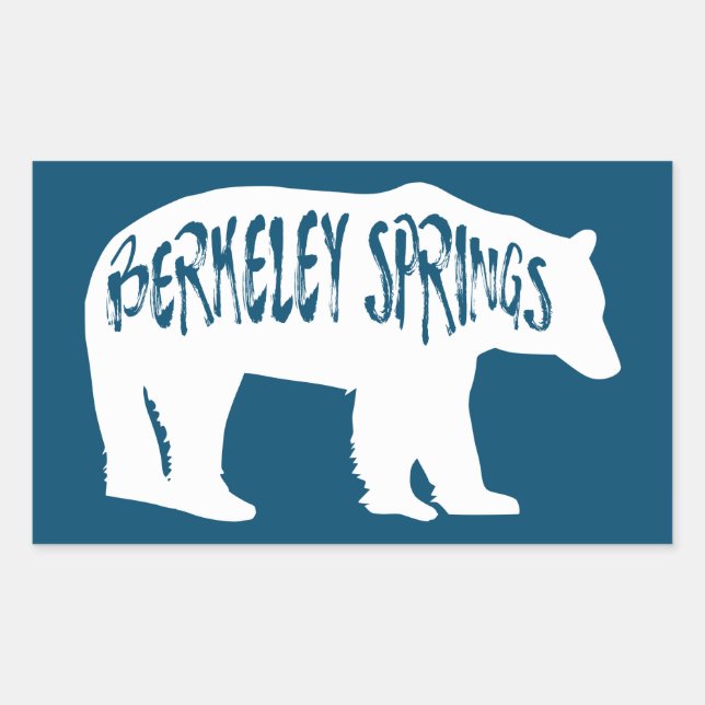 Berkeley Springs West Virginia Bear Rectangular Sticker (Front)