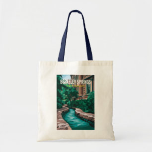 Berkeley Springs West Virginia Illustration Travel Tote Bag