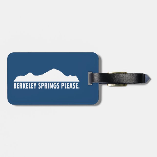 Berkeley Springs West Virginia Please Luggage Tag (Back Horizontal)