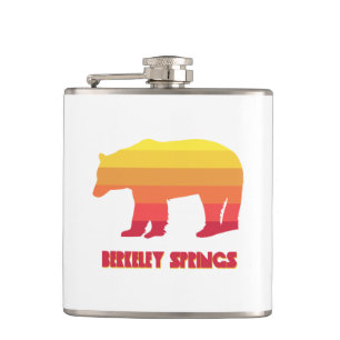 Berkeley Springs West Virginia Rainbow Bear Hip Flask