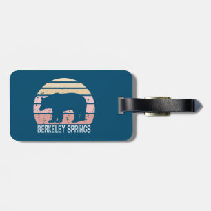 Berkeley Springs West Virginia Retro Bear Luggage Tag