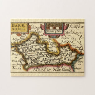 Berkshire Barkshire County England Antiquarian Map Jigsaw Puzzle