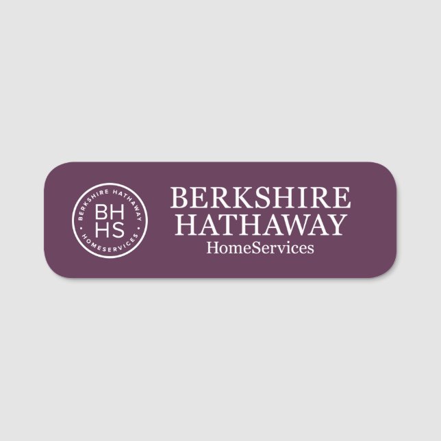 Berkshire Hathaway Name Tag (Front)