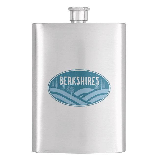Berkshires Massachusetts Outdoors Hip Flask (Front)