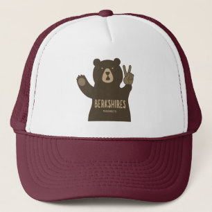 Berkshires Massachusetts Peace Bear Trucker Hat