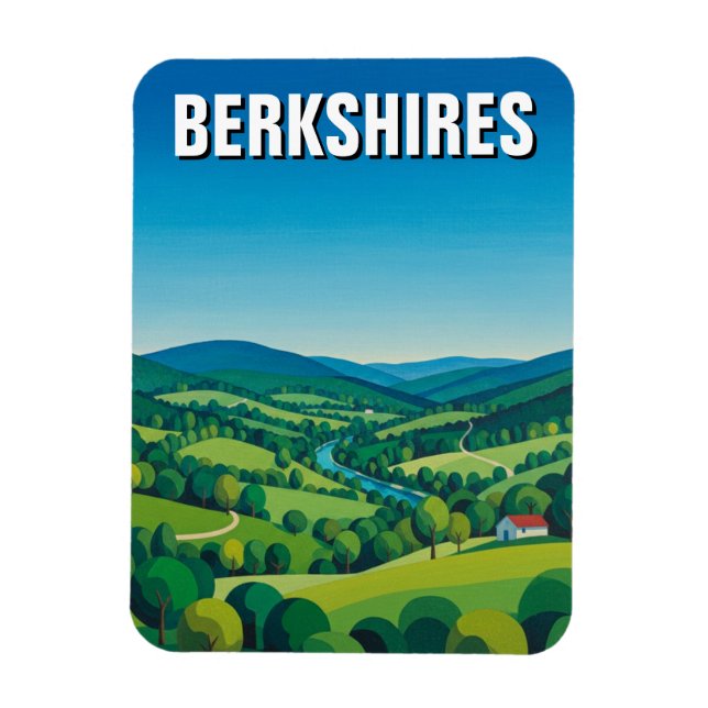 Berkshires Massachusetts Travel Magnet (Vertical)
