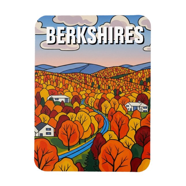 Berkshires Massachusetts Travel Magnet (Vertical)