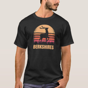 Berkshires Massachusetts Vintage Deer Ma Distresse T-Shirt