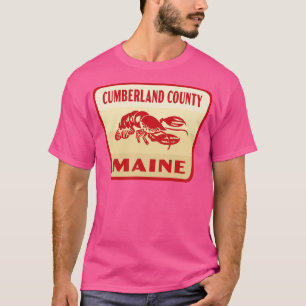 berland County Maine Retro Badge Tan T-Shirt