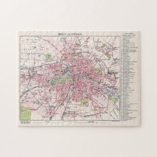 Berlin and Environs Antique Map Jigsaw Puzzle