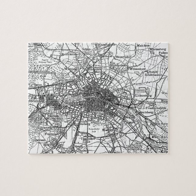 Berlin and Surrounding Areas Map(1911) Jigsaw Puzzle (Horizontal)