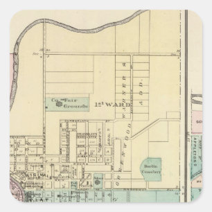 Berlin and Village of Plymouth Square Sticker