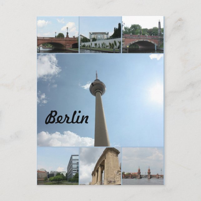 Berlin Architecture Photo Collage Postcard (Front)