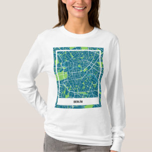 Berlin - Blue-Green minimalist map T-shirt