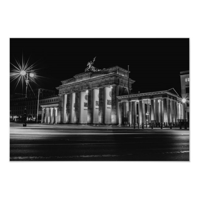 Berlin Brandenburger Tor at night Photo Print (Front)