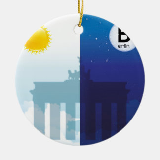 Berlin by day and night - Brandenburg Gate Ceramic Tree Decoration