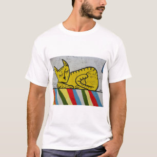 Berlin Cat Graffiti Wall Mural Painting T-Shirt