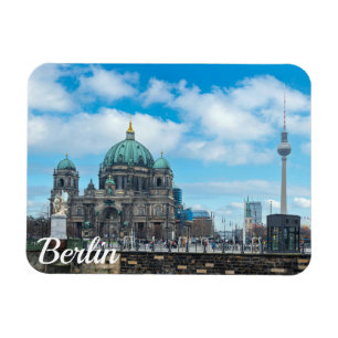 Berlin Cathedral and TV tower in Berlin, Germany Magnet