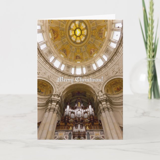 Berlin Cathedral vertical Christmas card (Front)