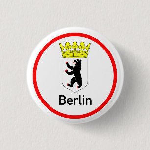 Berlin city coat of arms 3 cm round badge