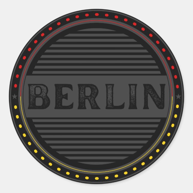Berlin City Pride Emblem – German Identity Classic Round Sticker (Front)