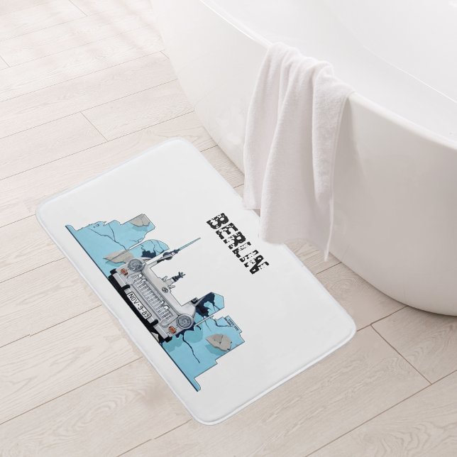 Berlin City Skyline Graffiti Bath Mat (Creator Uploaded)
