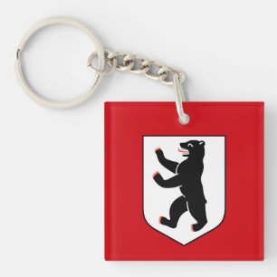 Berlin city symbol germany flag bear emblem key ring
