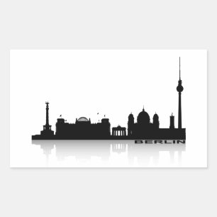 Berlin Cityscape_2 Rectangular Sticker