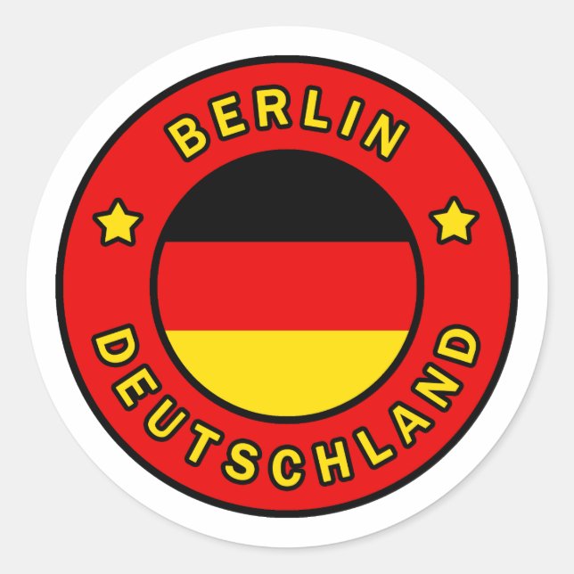 Berlin Deutschland Classic Round Sticker (Front)