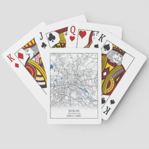 Berlin Deutschland Germany City Map Travel Lover Playing Cards