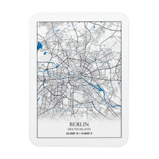 Berlin Deutschland Germany City Map Travel Lovers Magnet