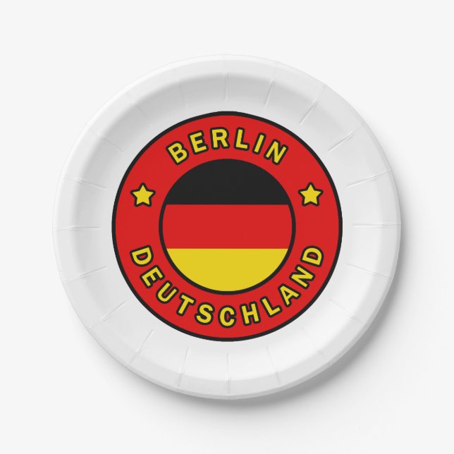 Berlin Deutschland Paper Plate (Front)
