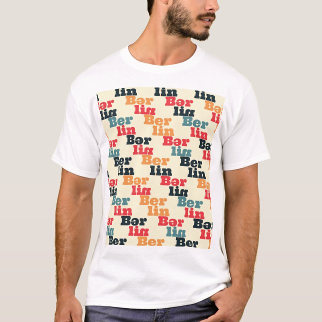 Berlin Digital Creative, Print Pattern. T-Shirt (Front)